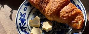 Romanticize your life with heart shaped butter & croissants